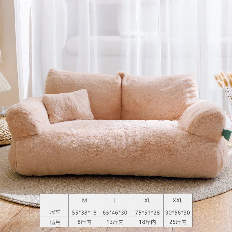 CozyCuddle Plush Pet Sofa Bed