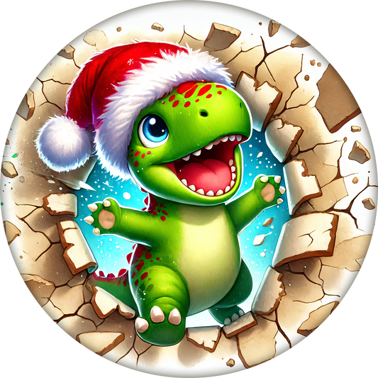 Cute 3D Dinosaur Holiday Keepsake Ornament