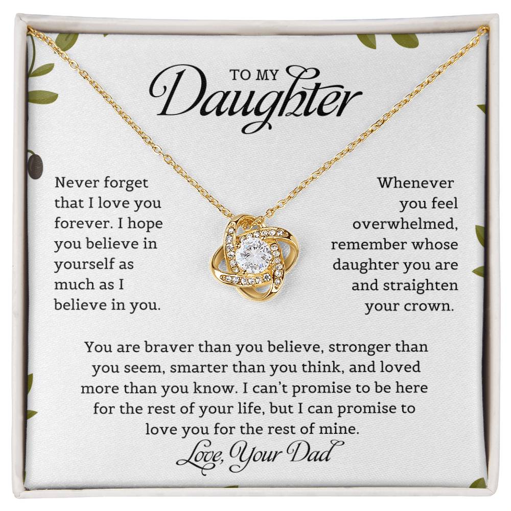 To My daughter | Love Knot Necklace