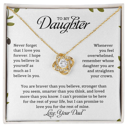 To My daughter | Love Knot Necklace