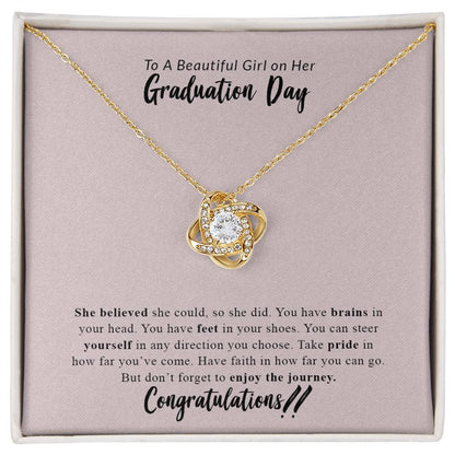 To A Beautiful Girl On Her Graduation day | Love Knot Necklace