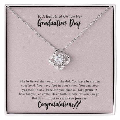 To A Beautiful Girl On Her Graduation day | Love Knot Necklace