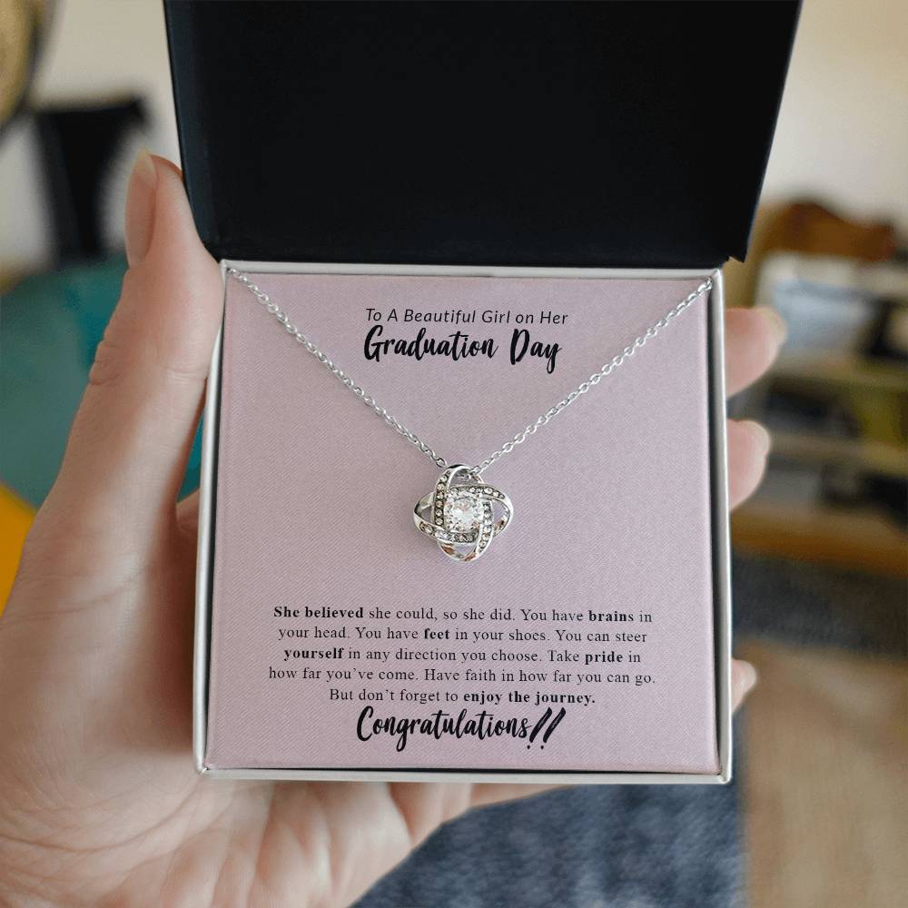 To A Beautiful Girl On Her Graduation day | Love Knot Necklace