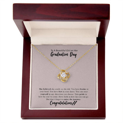 To A Beautiful Girl On Her Graduation day | Love Knot Necklace