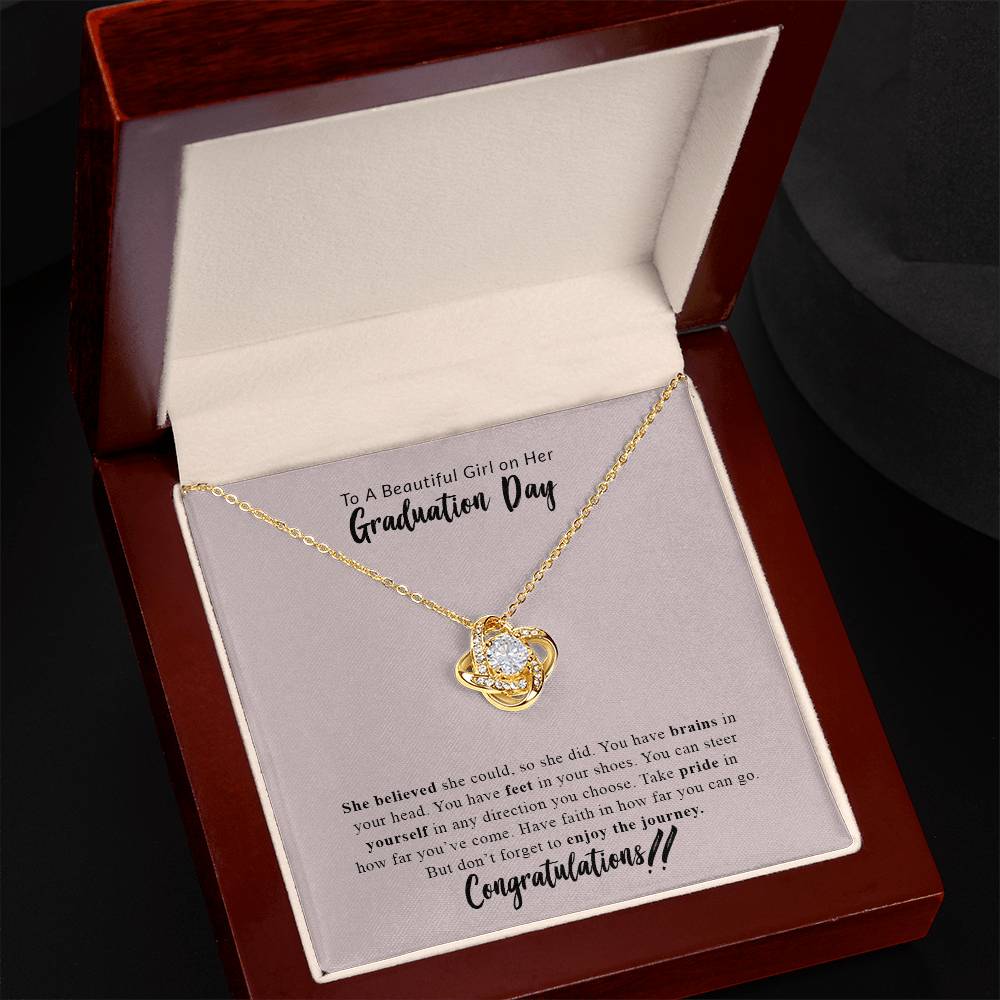 To A Beautiful Girl On Her Graduation day | Love Knot Necklace