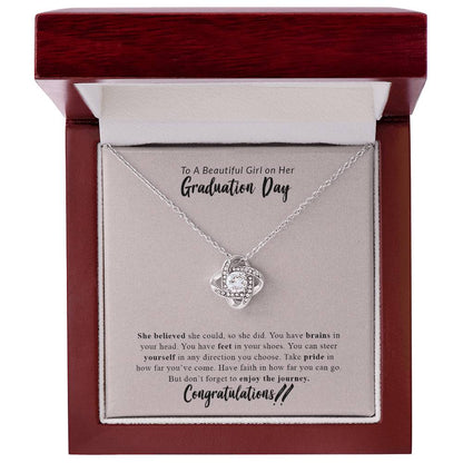 To A Beautiful Girl On Her Graduation day | Love Knot Necklace