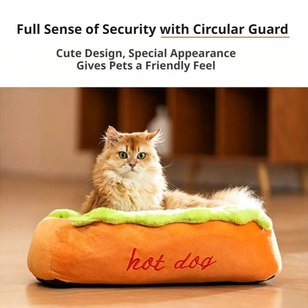 Cozy Hot Dog Pet Bed