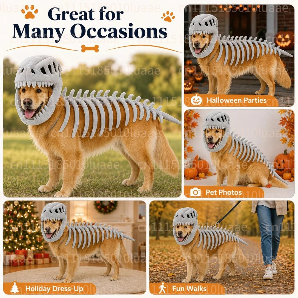 DinoBone Plush Dinosaur Pet Costume