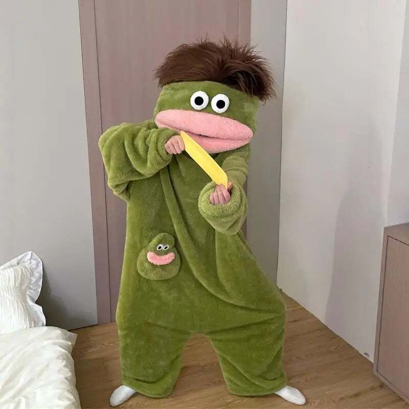 Cozy Monster Pajama Hoodie Set