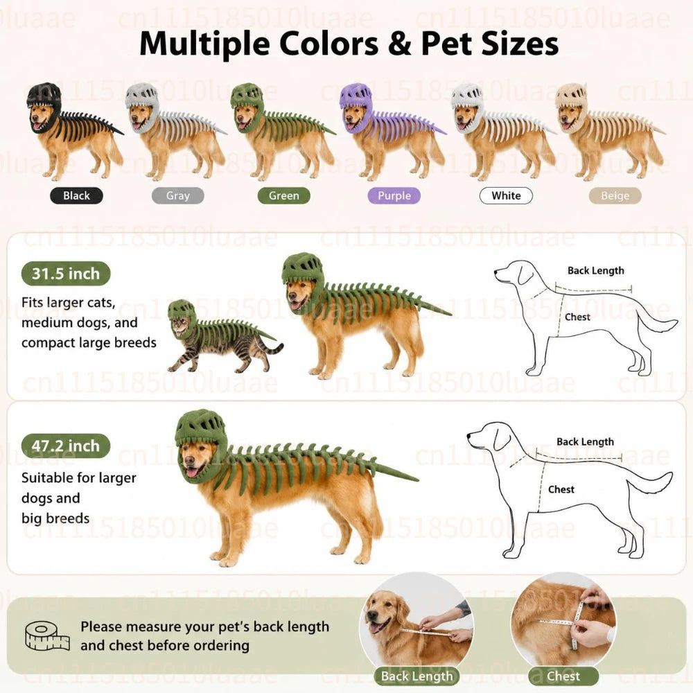 DinoBone Plush Dinosaur Pet Costume