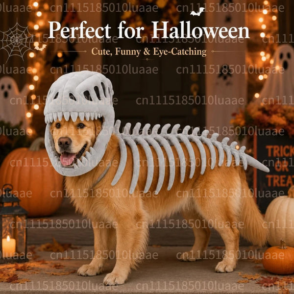 DinoBone Plush Dinosaur Pet Costume