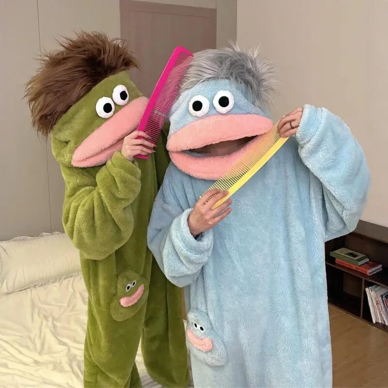 Cozy Monster Pajama Hoodie Set