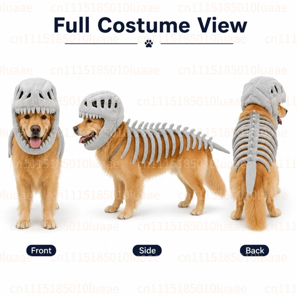DinoBone Plush Dinosaur Pet Costume