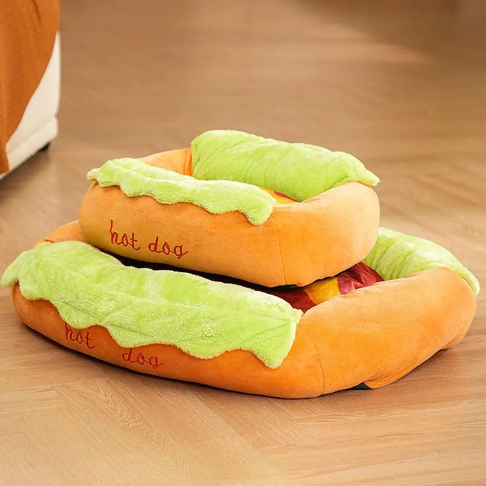 Cozy Hot Dog Pet Bed