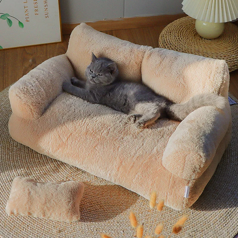 CozyCuddle Plush Pet Sofa Bed